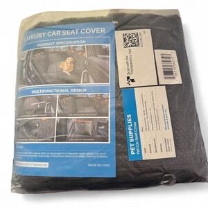 Luxury Waterproof Pet Car Seat Cover Hammock Black Back Seat Protector Puppy
